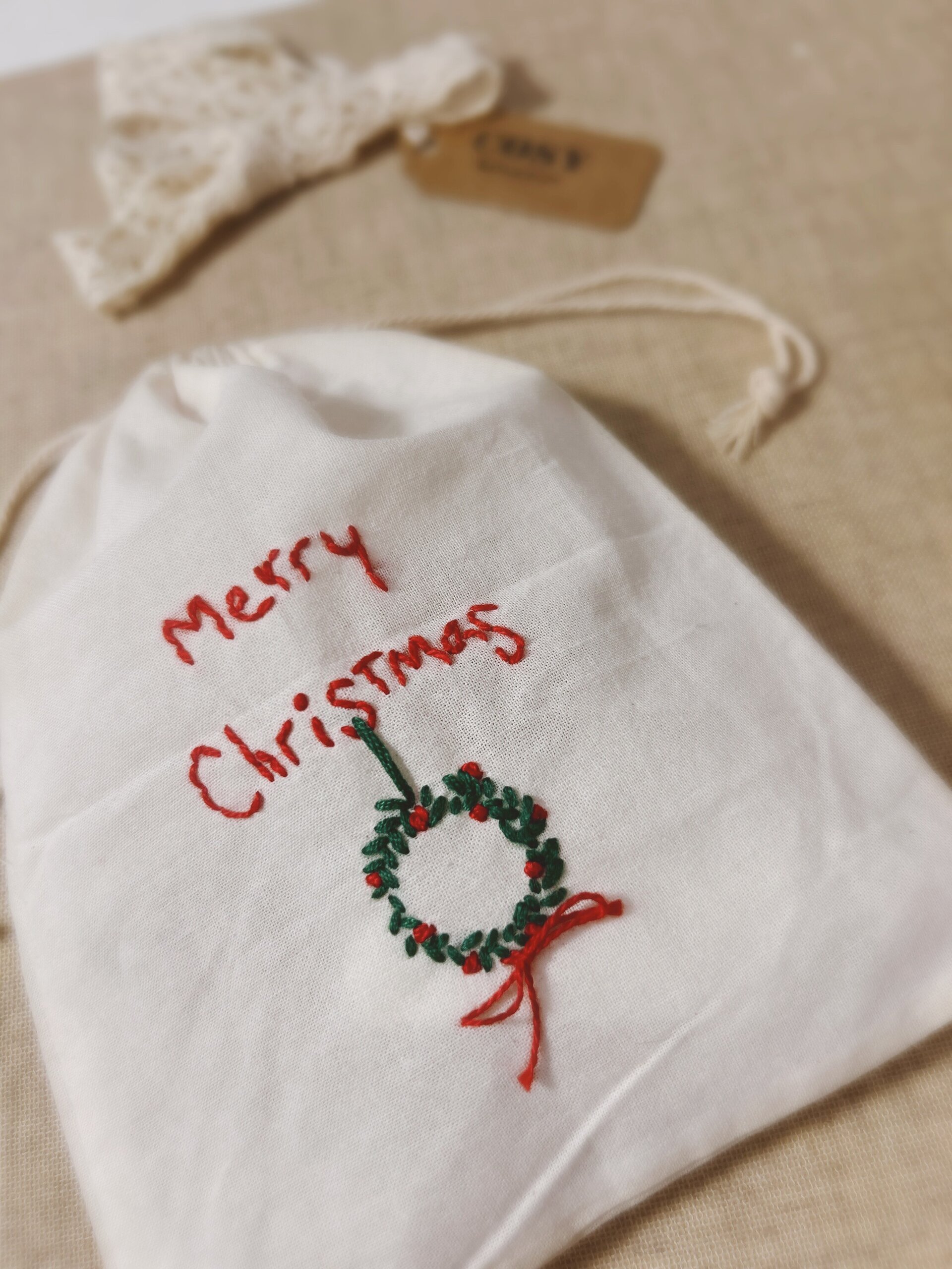 Bolsita Bordada “Merry Christmas” - 2