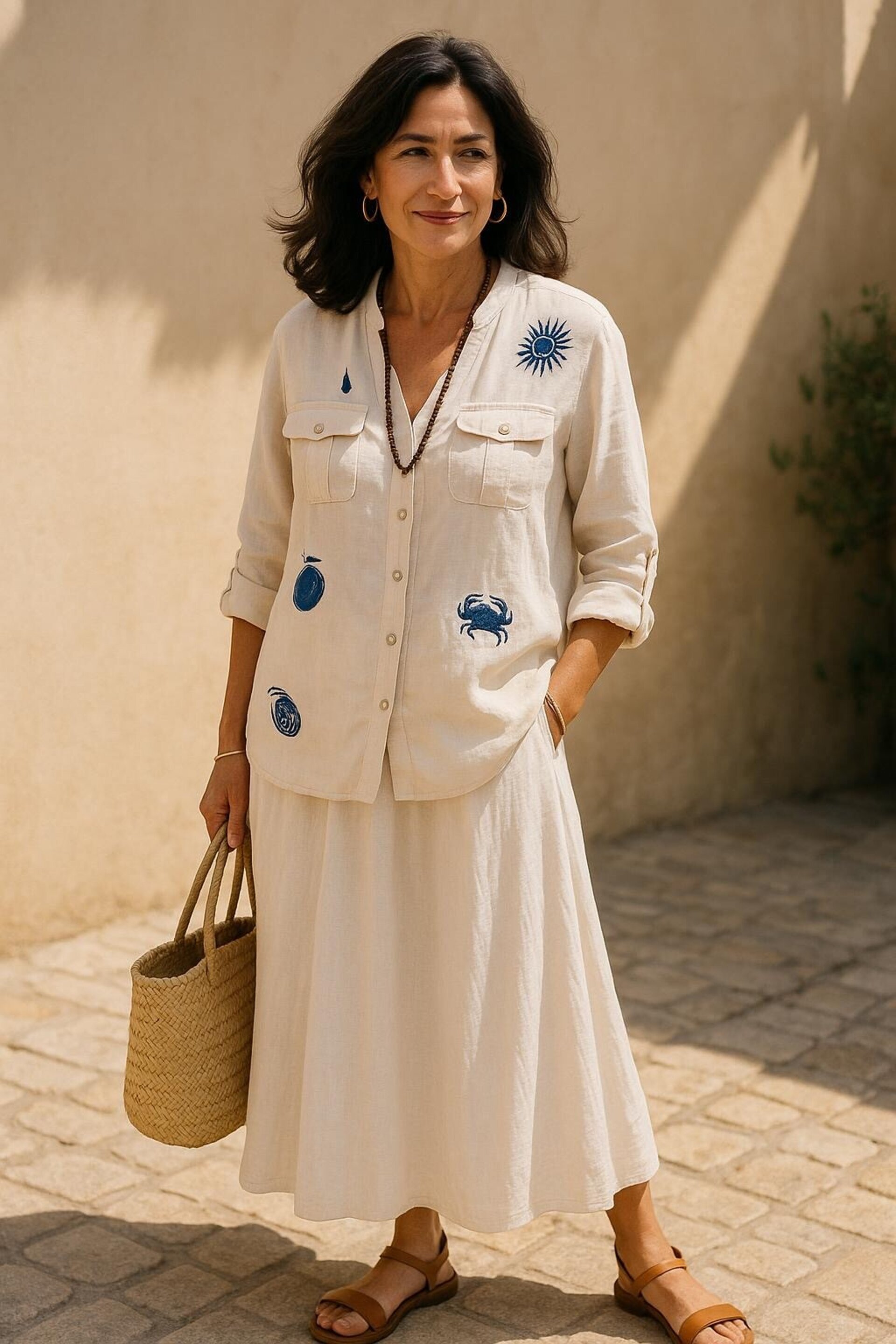 Camisa de Lino Estampada - 3